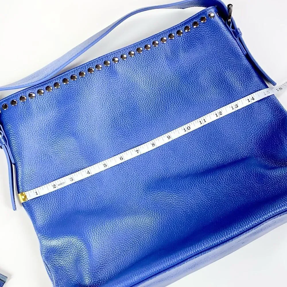 Laggo reed cobalt blue studded hobo purse NWT